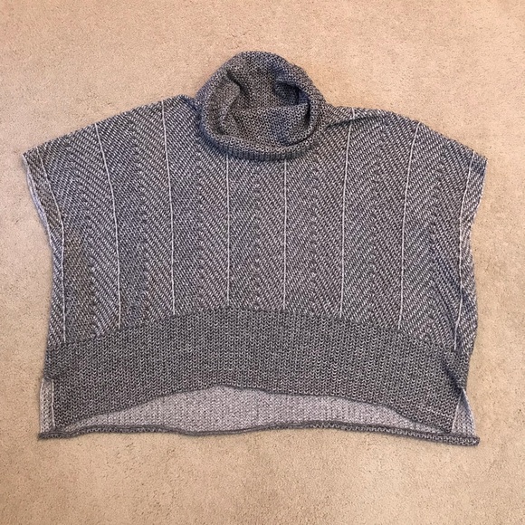 eight eight eight Sweaters - Eight Eight Eight Knit Poncho Sweater Womens Size 3X Cowl Neck Grey Cotton